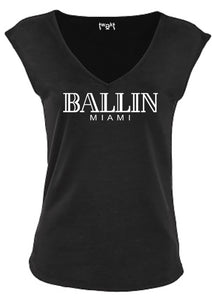 Ballin Miami Women Sleeveless V-neck