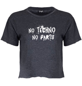 No Techno No Party Women Crop T-shirt