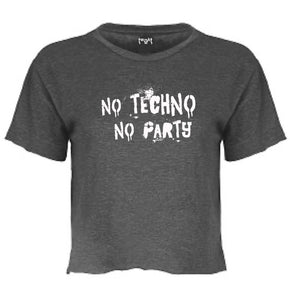 No Techno No Party Women Crop T-shirt