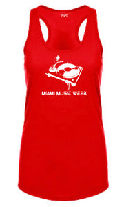 Miami Music Week Turntable Women Racerback