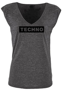 Techno Badge Women Sleeveless V-neck